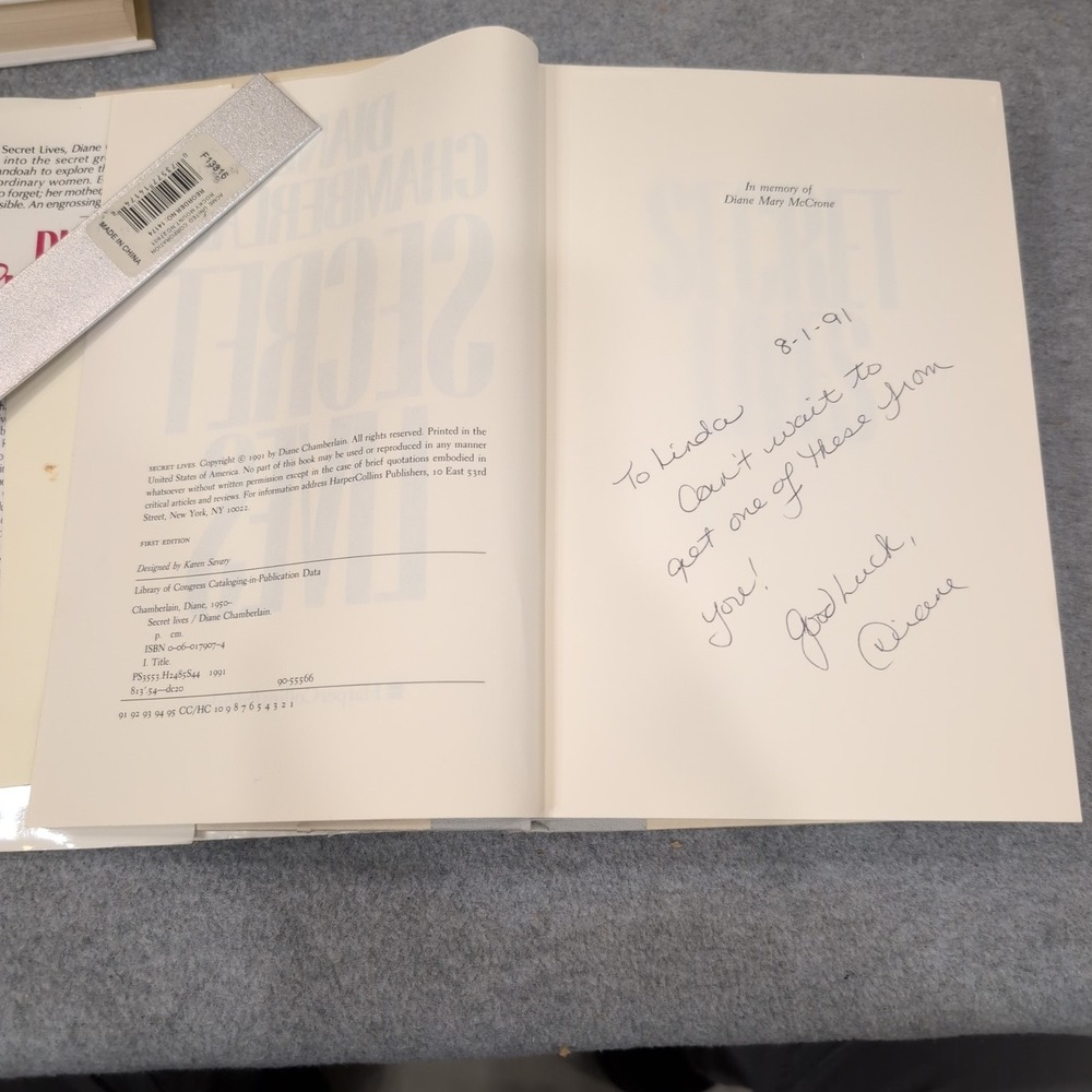 Diane Chamberlain HC Lot of 7 First Editions, 3 Signed + Author's Wedding Invite - Picture 9 of 11